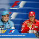 A young Alonso in 2003 with Michael Schumacher